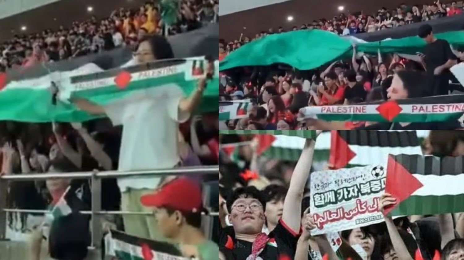Suporter Korea Selatan Tunjukkan Dukungan untuk Palestina di Tengah Laga Kualifikasi Piala Dunia 2026