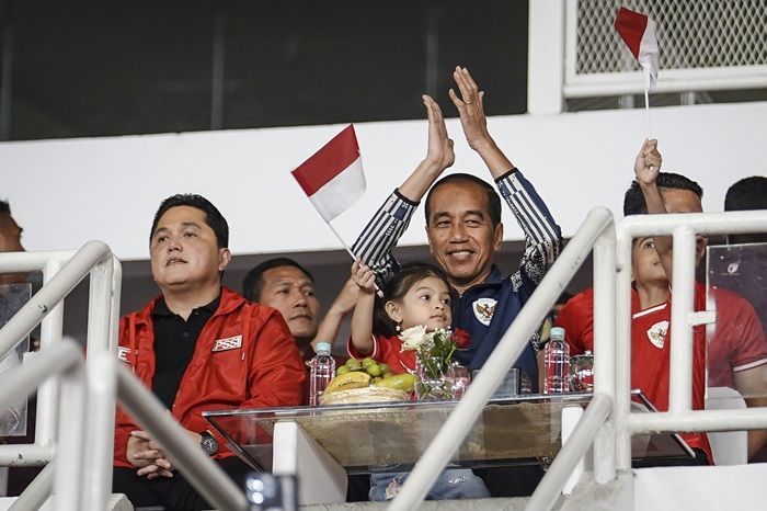 Presiden Jokowi Bangga Saksikan Timnas Indonesia Tahan Imbang Australia di GBK