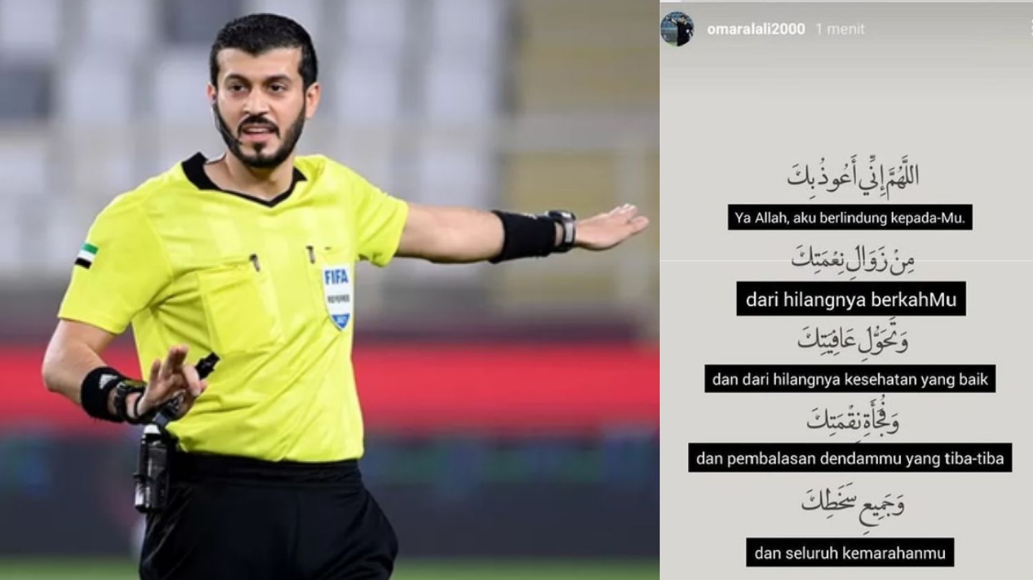 Viral Doa Wasit Omar Al Ali Jelang Laga Indonesia vs China, Netizen: Semoga Beneran Amanah!