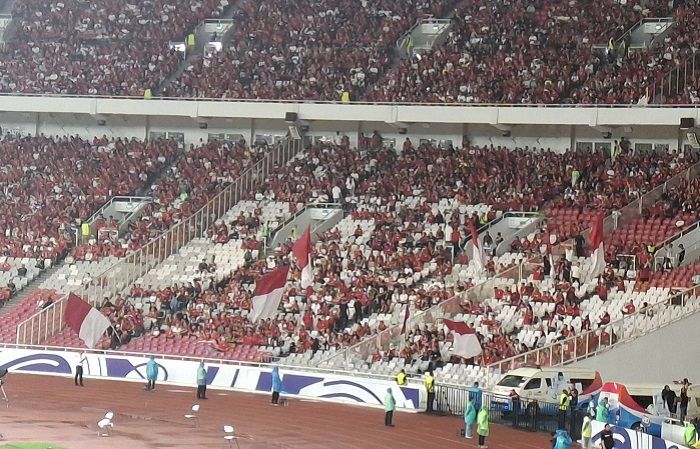 Teriakan 'Mafia' Tanpa Koreografi Menggema di GBK Saat Laga Timnas Vs Arab Saudi