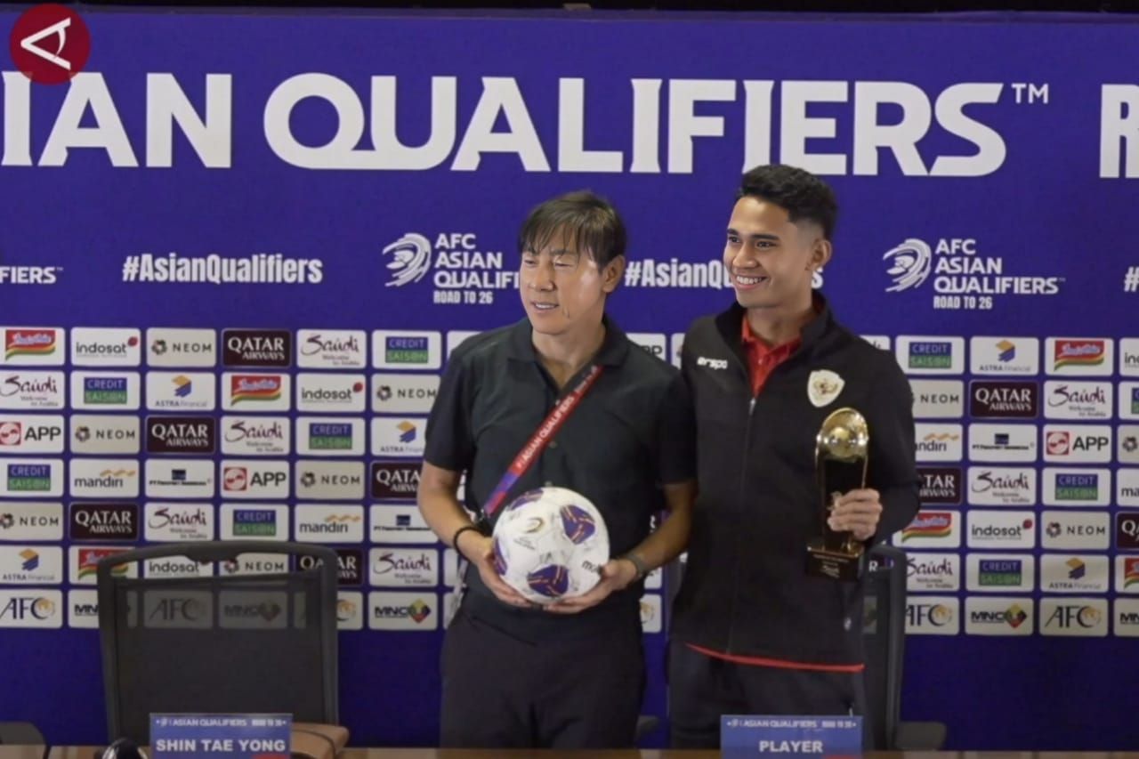 2 Gol Marselino Bawa Timnas Indonesia Tekuk Arab Saudi, Shin Tae-yong Optimis Lolos Kualifikasi Piala Dunia 2026