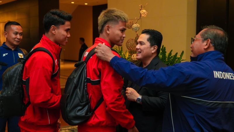 Lepas Pemain Timnas ke Australia, Erick Thohir Harap Hasil Terbaik Kualifikasi Piala Dunia 2026