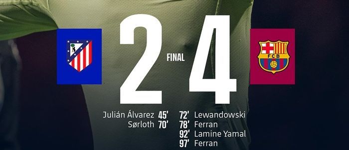 Barcelona Menang Comeback 4-2 Lawan Atletico Madrid, Strategi Hansi Flick Jadi Kunci