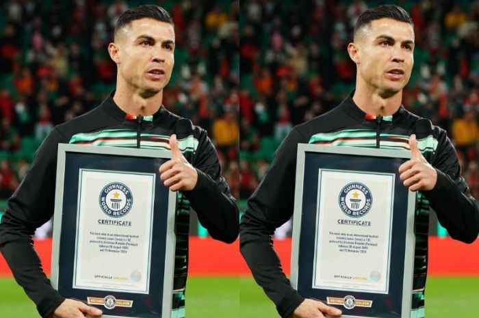 Tembus 132 Pertandingan Bersama Portugal, Cristiano Ronaldo Raih Penghargaan Guinness World Record