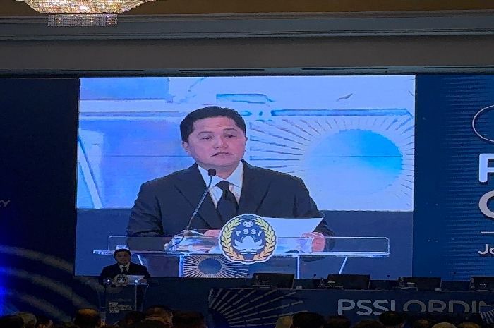 Di Kongres Biasa PSSI, Erick Thohir Minta Untuk Tidak Berpuas Diri dengan Kemajuan Sepak Bola Indonesia