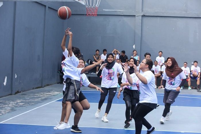 Relawan di Riau Bikin Fun Games Basketball Kenalkan Sosok Ganjar kepada Milenial