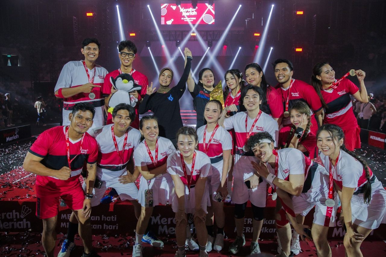Tanding Badminton di Merah Meriah Sportainment, Thariq Halilintar Takjub Ribuan Penonton Padati Istora Senayan