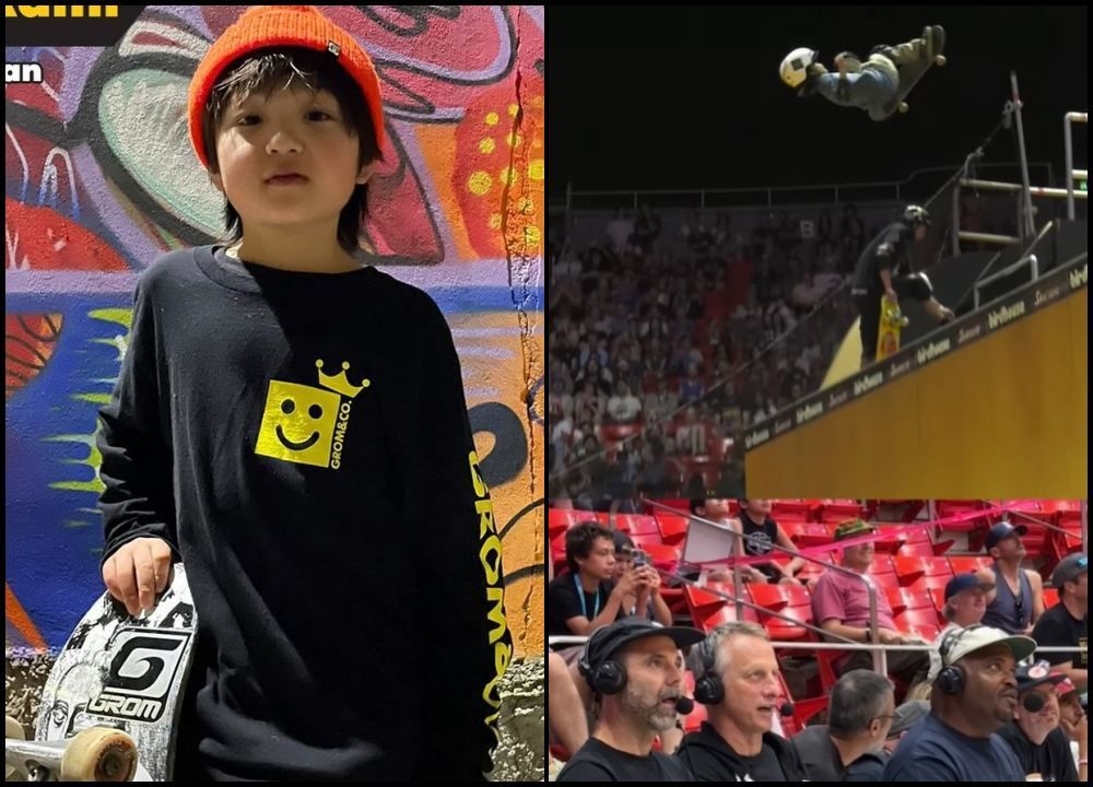 Tampil di Depan Tony Hawk, Gadis 9 Tahun Asal Jepang Ini Pecahkan Rekor Trik Putaran 900 Derajat 3 Kali