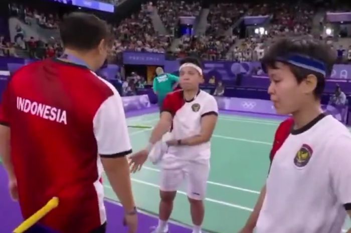 Viral Momen Ganda Putri Indonesia Disemprot Pelatih saat Laga Olimpiade 2024