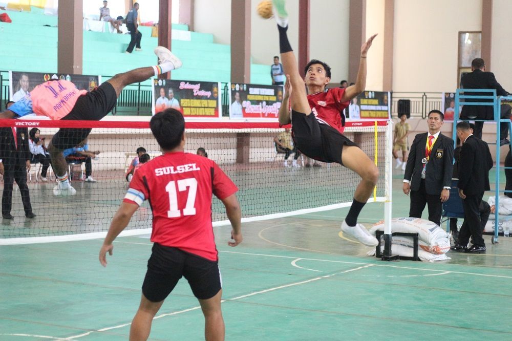 Boyong 11 Medali Emas Sulsel Sabet Juara Umum Kejurnas Sepak Takraw 2024
