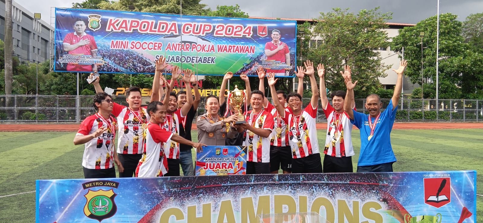 Turnamen Kapolda Cup 2024 Antar Jurnalis se-Jabodetabek Berakhir, FWP Raih Juara Lagi!
