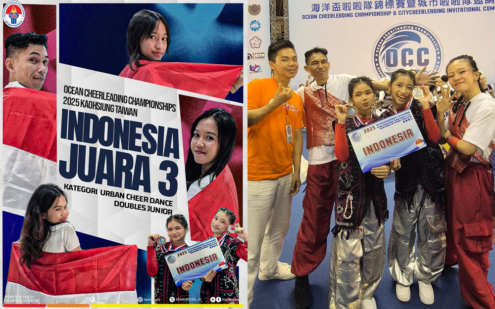 Tim Cheer Dance Indonesia Raih Juara 3 di Ocean Cheerleading Championship 2025 di Taiwan